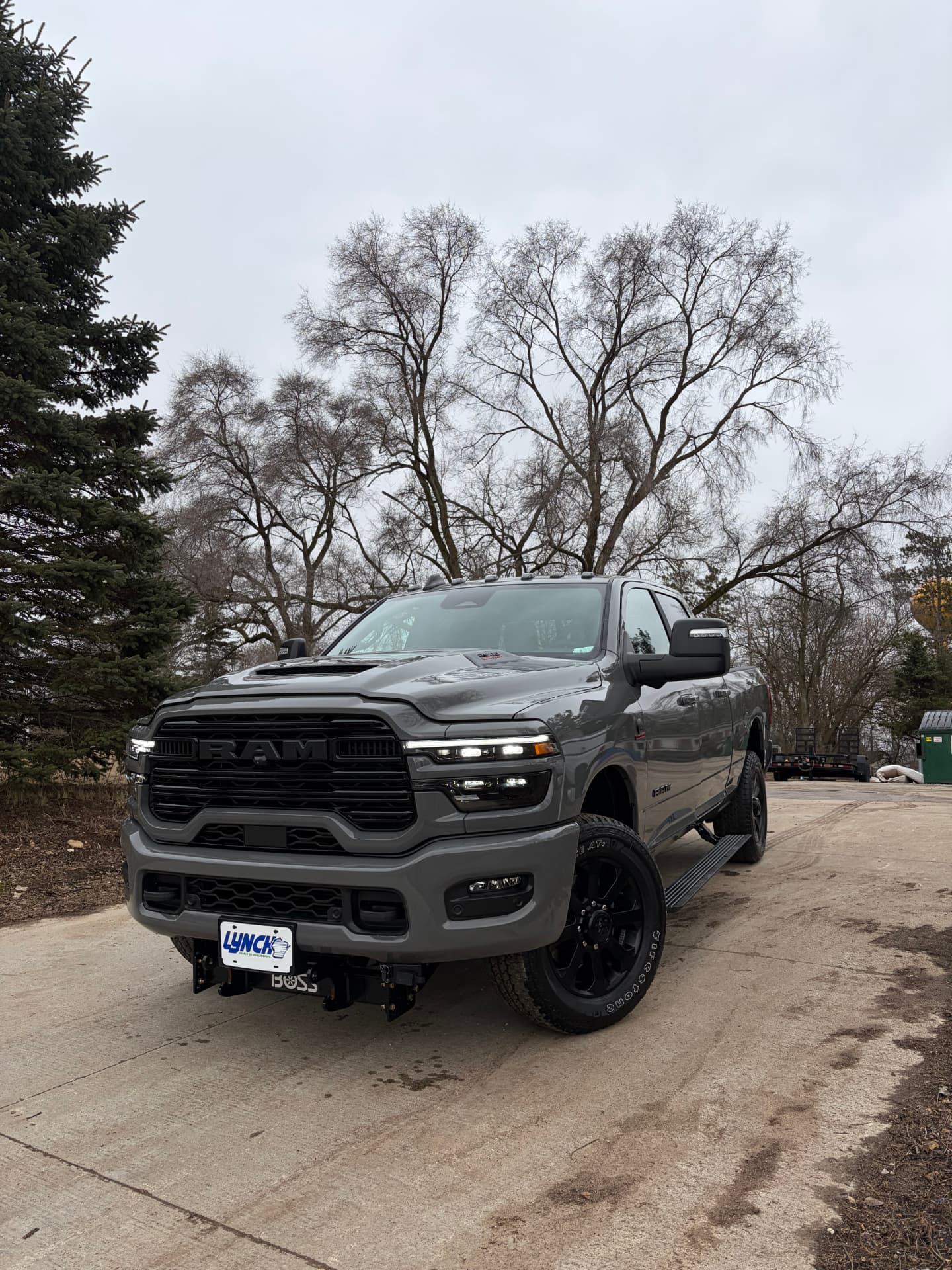 Freshly detailed grey Ram 2500 heavy duty truck on a lot